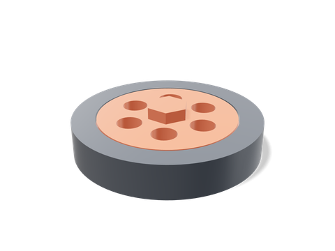 Captive rotary fidget model