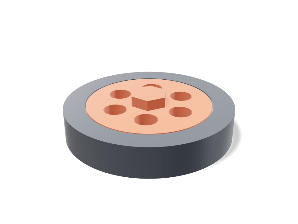 Captive rotary fidget 3D model