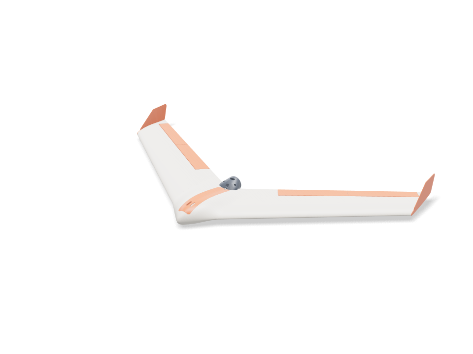 RC flying wing, one prompt 3D model