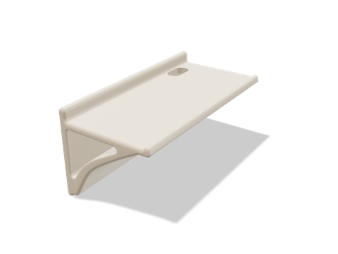 One-piece keyhole shelf model