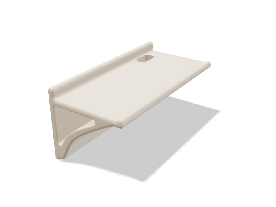 One-piece keyhole shelf 3D model