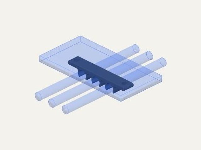 Triple 8 mm under-desk cable clip, a 3D printable design