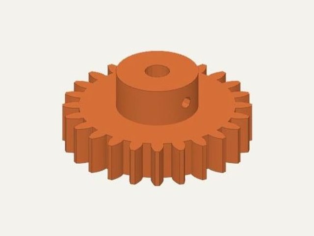 Spur gear, a 3D printable design