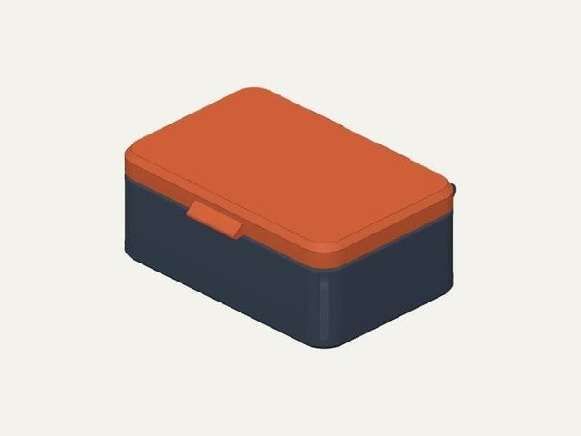 6-compartment screw box with hinged lid, a 3D printable design