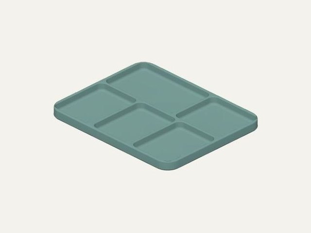 5-compartment tray, a 3D printable design