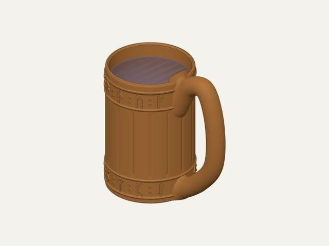 Nordic rune tankard, a 3D printable design