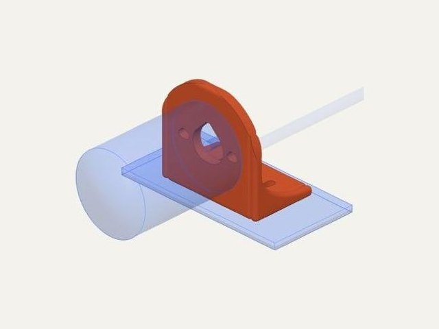 RC motor mount bracket, a 3D printable design