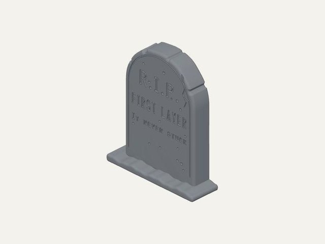 Halloween tombstone – "First Layer", a 3D printable design