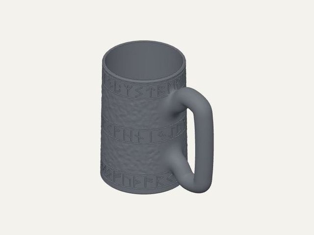 Rune pint tankard, a 3D printable design