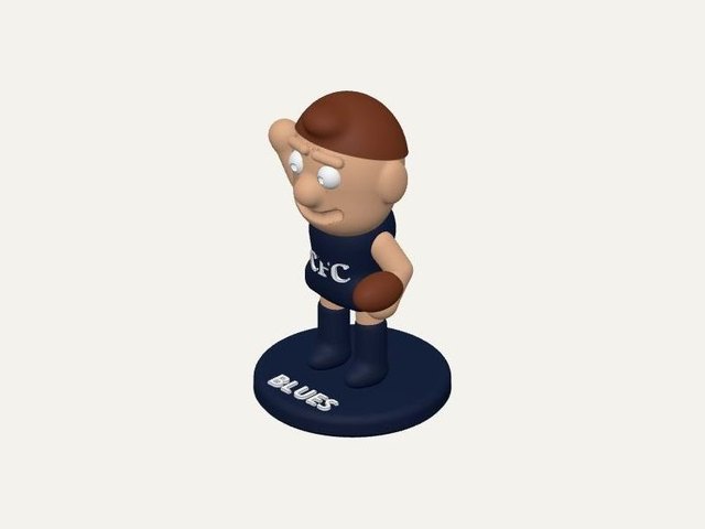 Carlton Blues caricature figure, a 3D printable design