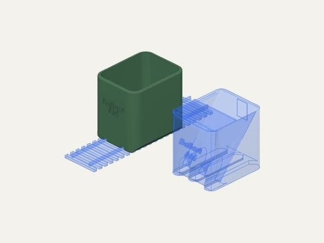 HO ballast spreader, a 3D printable design