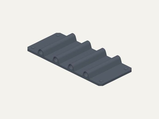 4-tube flat holder, a 3D printable design