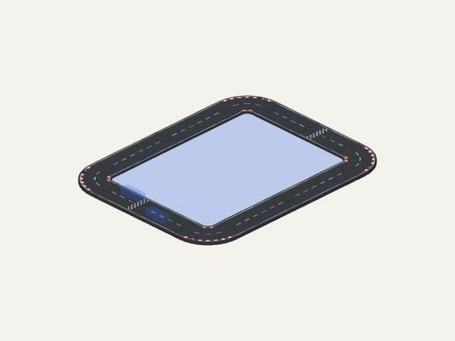 Hot Wheels racetrack mirror frame, a 3D printable design