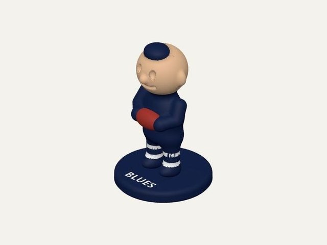 Retro Blues footy mascot, a 3D printable design