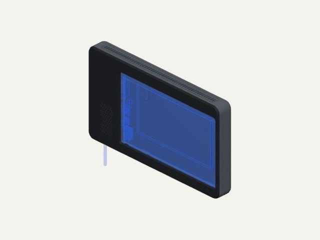 Media control station — soft slim panel, textured, a 3D printable design