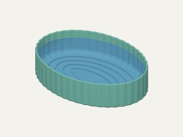 Large cage bird bath, a 3D printable design