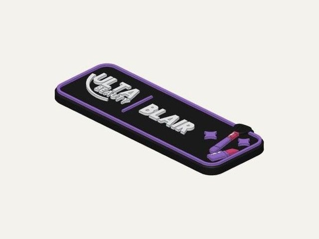 ULTA BEAUTY | BLAIR name badge, a 3D printable design