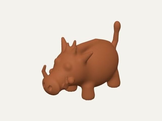Pumba figurine, a 3D printable design