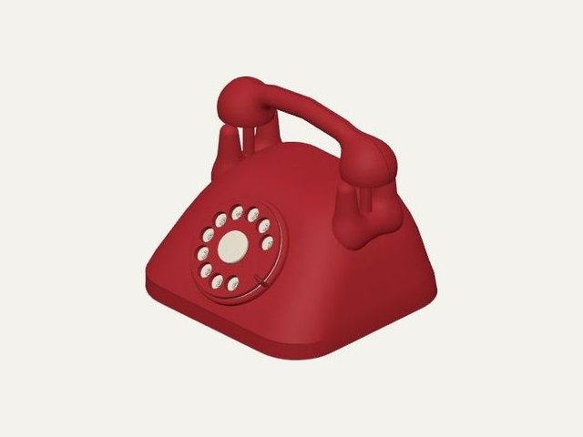 Rotary phone, a 3D printable design