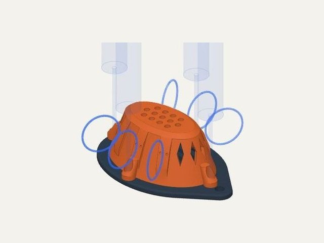 6-loop crab snare, a 3D printable design