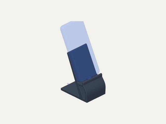 Phone stand with cable slot, a 3D printable design