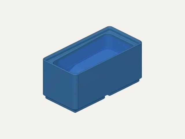 Gridfinity 1x2x5 BMW fob bin (tilt-out), a 3D printable design