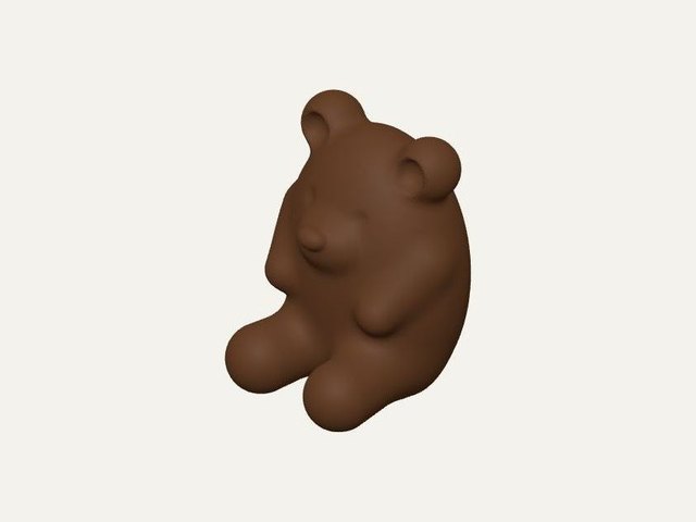 Coffee Bean Bear, a 3D printable design