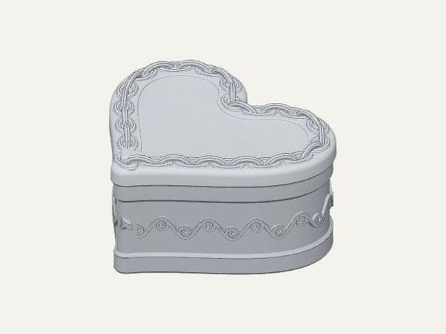 Chain-Heart Jewelry Box, a 3D printable design