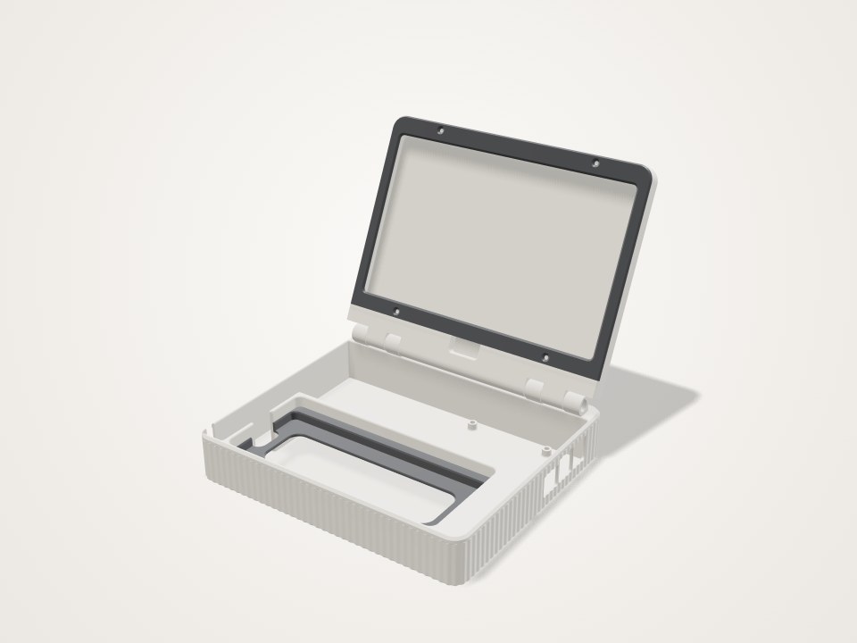 Raspberry Pi 5 cyberdeck case for 7 inch Touch Display 2