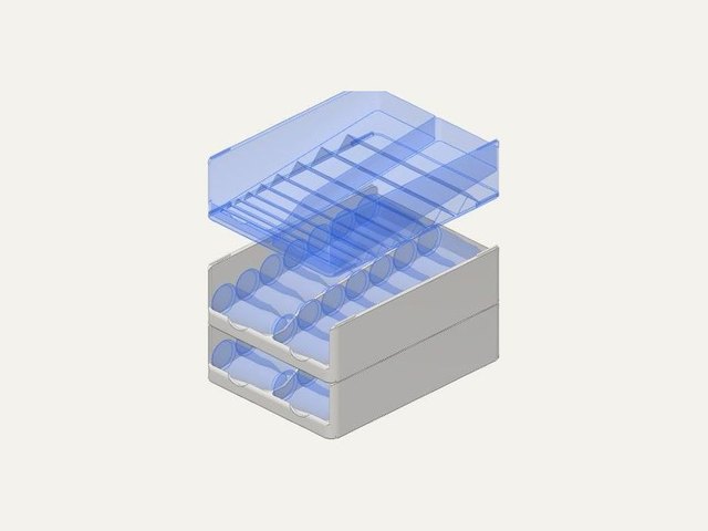Stackable Actimel dispenser (14 bottles), a 3D printable design
