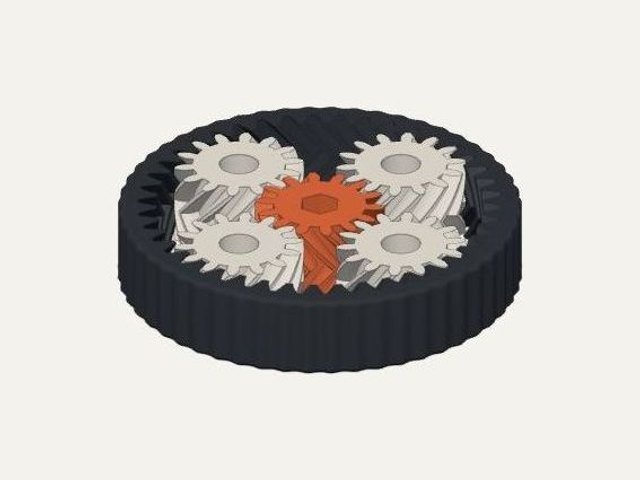 Planetary gear bearing, a 3D printable design
