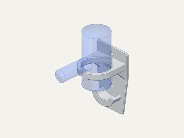 Hairdryer wall holder, a 3D printable design