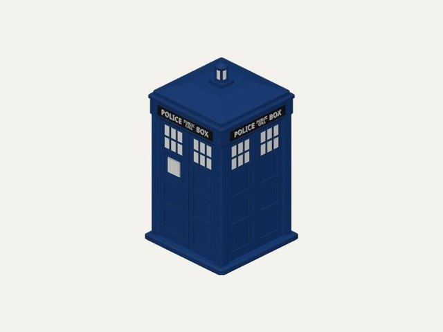 TARDIS police box, a 3D printable design