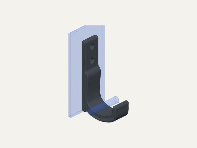 Industrial heavy-duty wall hook, a 3D printable design